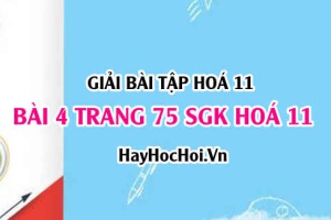 Giải bài 4 trang 75 SGK Hoá 11: Hợp chất của cacbon, CO, CO2, H2CO3 và muối cacbonat